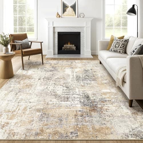 7x10 Area Rug Living Room: Washable Large Abstract Modern Soft Rugs Stain Resistant Indoor Floor Non-Slip Accent Carpet for Young Career Worker Aged 25-34 - Bedroom Playroom Office Dining Room - Image 1