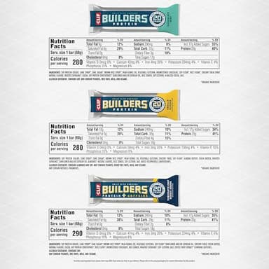 CLIF BUILDERS Protein Bars - Variety Pack - Six Flavors - 20g Plant Based Protein - Gluten Free - Non-GMO - Low Glycemic - No Artificial Sweeteners - 2.4 oz. (18 Count) - Image 6