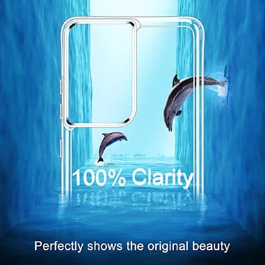 HOOMIL Case for Samsung Galaxy S21 Ultra (ONLY 6.8-Inch), Non-Yellowing, Drop Protection, Anti-Scratch Transparent Hard Back Phone Cover - Crystal Clear - Image 3
