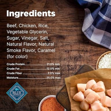 Blue Buffalo Nudges Jerky Cuts Dog Treats, Made in the USA with Natural Ingredients, Steak, 10-oz Bag - Image 5