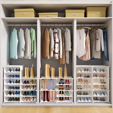 HOMICKER Shoe Storage,32 Pairs Shoe Rack Organizer for Closet Shoe Cabinet with Door Shoe Shelves for Closet,Entryway,Hallway,Bedroom - Image 4