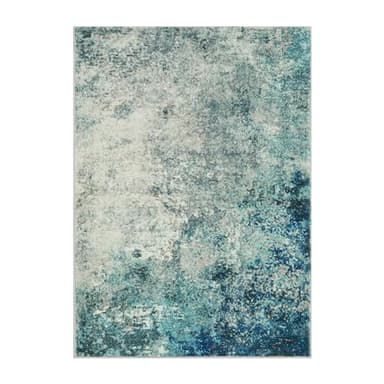 Lahome Modern Abstract 8x10 Area Rugs for Living Room, Washable Accent Rugs for Bedroom Stain Resistant Non Slip, Large Soft Indoor Carpet for Dining Room Table Home Office Decor, Blue/Grey - Image 8
