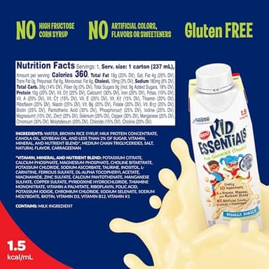 BOOST KID ESSENTIALS 1.5 Balanced Nutritional Drink for Children, Vanilla Vortex, 24 Count - Image 2