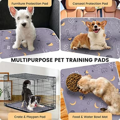 UPSKY Washable Pee Pads for Dogs 2 Pack 34" x 36" Reusable Puppy Pads Waterproof Pet Training Pads, Non-Slip Dog Mats Fast Absorbent Whelping Pads for Playpen, Potty, Crate, Bed - Image 6