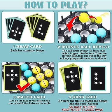 LANBOUY Bounce Ball Party Game, Table Top Games Family Party Jumping Connect Tabletop Board Games Toys Bounce Battle Ball Game, Funny Ball Tabletop Game Toys for Adults and Kids - Image 4