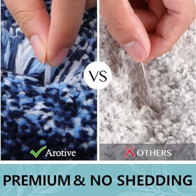 Arotive Microfiber Bathroom Rugs, Shaggy Soft and Absorbent Bath Rug, Non-Slip, Thick Plush Machine Washable Dry Bath Mats for Bathroom, Tub and Shower, 30x20, Blue - Image 6