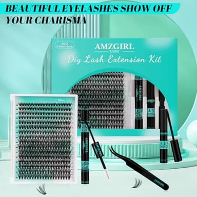 Lash Clusters Kit 320Pcs,40D Eyelash Extension Kit,Lash Bond and Seal Waterproof,Lash Remover for Individual Cluster Lashes Kit,Lash Applicator Tool for DIY Lash Extension Kit(D-Mix9-16mm Kit) - Image 8