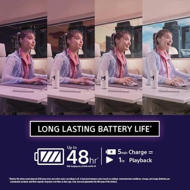 Sony INZONE Buds Wireless Gaming Earbuds, Perfect for PlayStation® 5, for PC/PS5/Switch/Mobile, 48Hr Battery with Case, Noise Canceling, 360 Spatial Sound, 2.4GHz USB-C Dongle, WF-G700N White - Image 4