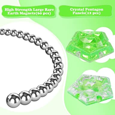 Magnetic Fidget Sphere Stress Relief Toys for Adults Kids, Anxiety Sensory Fidget Toys with Strong Neodymium Magnets, Desk ADHD Focus Tool Gift for Men Women (2.67'' Travel-Safe Toy Ball) - Image 3