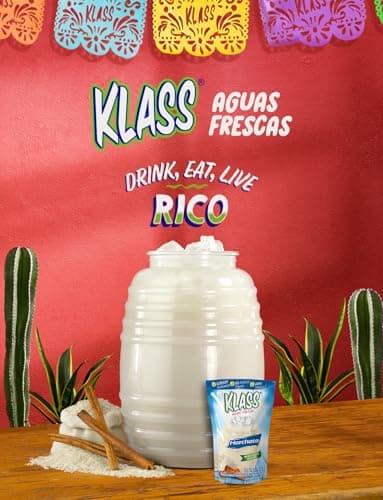 Klass Aguas Frescas | Drink Mix | Horchata | Flavors From Natural Sources, No Artificial Flavors, With Vitamin C (Makes 7 to 9 Quarts) 14.1 Oz Family Pack (4-Pack) - Image 6