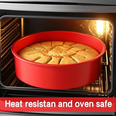 Avidon Silicone Baking Pans Sets - Nonstick Bakeware Set with Loaf Pan, Muffin Pan, Square/Round Cake Pan, silicone baking molds for baking cakes, loaf, bread (5 packs bakeware set) - Image 3
