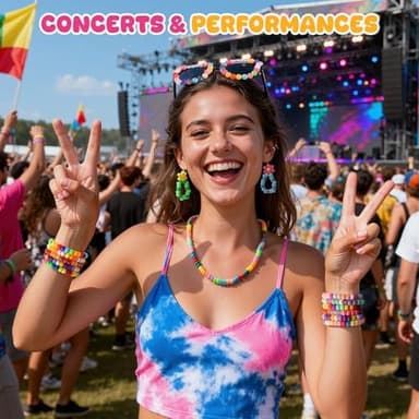 Simetufy 6000Pcs Pony Beads, 30 Colors 6x9MM Kandi Beads Bulk for Crafts Bracelet Making Hair Braiding Jewelry Key Chains DIY Valentine' s Day Romantic Gifts Christmas Gifts (Stack Box - Image 6