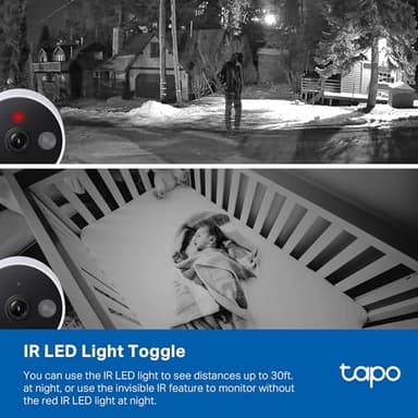 Tapo by TP-Link 2K QHD Security Camera Indoor/Outdoor, 2024 PCMag Editor's Choice, Color Night Vision, Free Person/Pet/Vehicle Detection, Baby Monitor, Local/Cloud Storage, IP66, Dual-Spotlight(C120) - Image 7