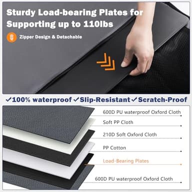 MIXJOY Dog Car Seat for Large Medium Dogs, Back Seat Extender for Pets, Waterproof Pet Carseat for Medium Sized Dog, Hammock for Pet, with Storage Pocket for Cars/SUV/Truck(L-28 * 22 * 20.5in) - Image 5