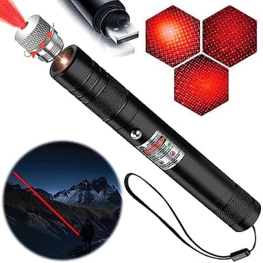 Laser Pointer High Power, Red Laser Pointer Indicator Light, Long Range Laser Pointer for Hiking, USB Charge - Image 1