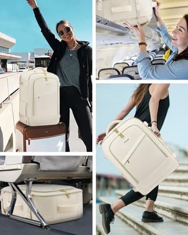 LOVEVOOK 40L Travel Backpack for Women, Carry On Flight Approved, Large Personal Item Bag, Fits 17 inch Laptop, TSA Approved Luggage with 3 Packing Cubes, Waterproof Weekender Gym Backpack - Image 7