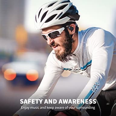 PSIER Open Ear Headphones, Bluetooth 5.3 Wireless Sports Headphones with Digital Display Charging Case 40 Hours Playtime True Earbuds with Earhooks for Running, Walking, Workout - Image 3