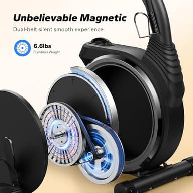 MERACH Recumbent Exercise Bikes for home, Light Commercial High-end Recumbent Bike for Seniors Adults, Magnetic Recumbent Exercise Bike with Smart Bluetooth and Exclusive App, LCD, Heart Rate Handle - Image 5