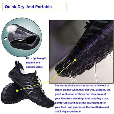 Water Shoes Mens Women Barefoot Shoes Quick Dry Aqua Outdoor Sports for Swim Pool Beach Surf Walk Water Yoga River Lake Hiking Kayaking - Image 5