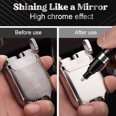 LET'S RESIN 6Pcs Mirror Chrome Markers,3 Sizes Shiny Chrome Paint Pen with Large Barrel, Quick Dry Oil-based Silver & Gold Markers for Metal, Resin, Model Painting, Marking or DIY Art(1-5mm - Image 3