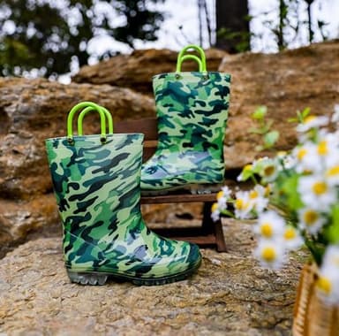 HugRain Light Up Rain Boots for Little Kids - Image 2