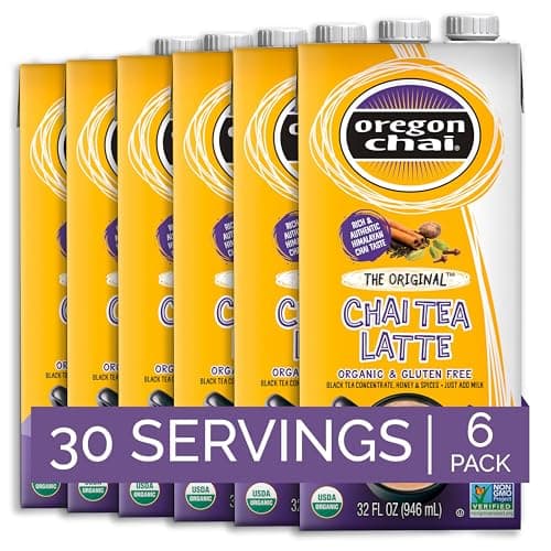Oregon Chai Original Chai Concentrate, 32 Fluid Ounce (Pack of 6) - Image 1
