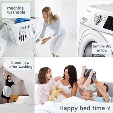 EASELAND Oversized Queen Down Alternative Comforter - Quilted Duvet Insert for All Seasons, Soft Lightweight with Corner Tabs, Summer Winter Warm Bedding, Dark Grey 98×98 Inches - Image 8