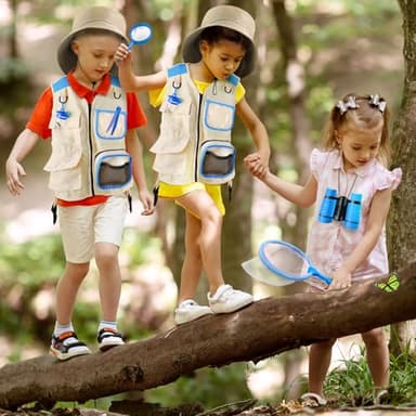 YOPINSAND Kids Explorer Kit & Bug Catcher Kit, Kids Camping Gear for Kids, Outdoor Exploration Set with Vest & Hat, Ideal Outdoor Camping Adventure Toys for Ages 3 4 5 6 7 8 Boys Girls - Image 7