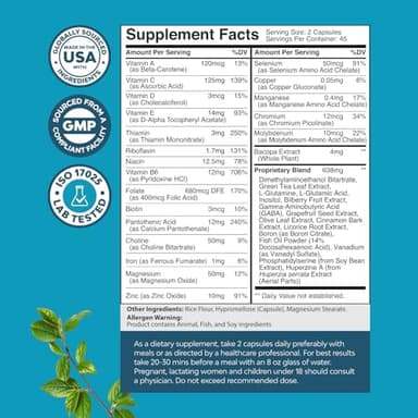 Nootropic Brain Supplement for Memory and Focus Support - Vitamins for Mental Support & Clarity with Bacopa Monnieri, VIT A, B6, Riboflavin, Niacin, Thiamin & Folate - Cognitive Complex - 90 Ct - Image 2