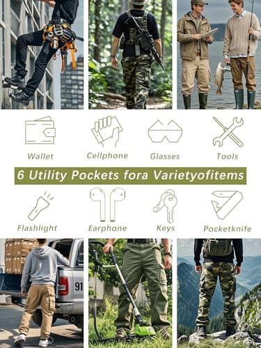 AKHIKING Men's BDU Cargo Tactical Ripstop Casual Lightweight Baggy Military Combat M65 Work Pants with 8 Pockets(No Belt) 40 - Image 5