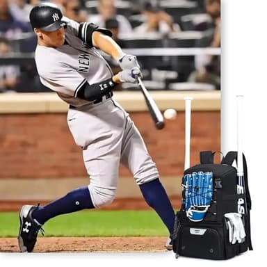 KAVIGOR Baseball Bag for Youth and Adult, Softball Backpack 40L Large Capacity, Bat Backpack with Shoes Compartment and Hidden Helmet Holder - Image 8