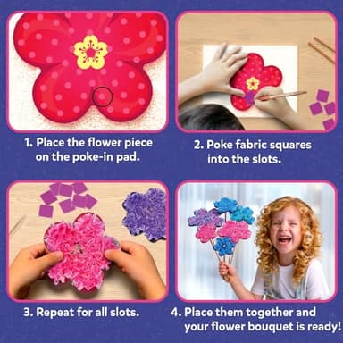 Skillmatics Poke-in Art - Flower Bouquet, Mess-Free Creative Activity, DIY Wood Craft Kits, Gifts for Girls & Boys Ages 4, 5, 6, 7, 8, 9 - Image 5