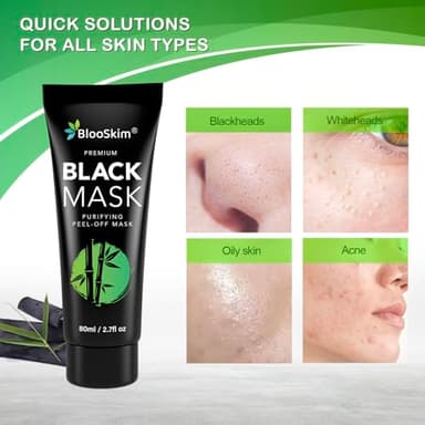 Blackhead Remover Mask, Charcoal Peel Off Face Mask, Blackhead Remover, Pore Cleaner for Men & Women, 2.7 fl oz - Image 3