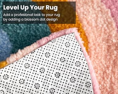 80" x 80" Non Slip Rug Pad for Tufting and Rug Making, Thick and Grippy Backing Fabric (White) - Image 3