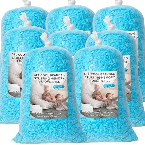 Bean Bag Filler, 40 lbs Shredded Memory Foam Filling, Soft Pillow Stuffing Bean Bag Refill Foam for Couch, Cushion, Stuffed Animals, Dog Bed, Arts Crafts - Image 1