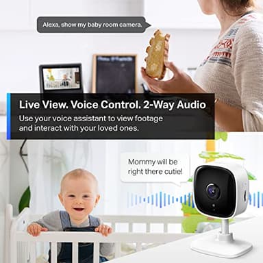 TP-Link Tapo 2K Indoor Security Camera for Baby Monitor, Dog Camera w/Motion Detection, 2-Way Audio Siren, Night Vision, Cloud & SD Card Storage(Up to 256 GB), Works w/Alexa & Google Home(Tapo C110) - Image 5