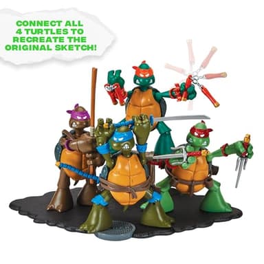 Teenage Mutant Ninja Turtles: Original Sketch Collector Figure with Comic Book by Playmates Toys - Image 3