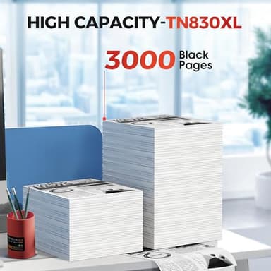 TN830XL TN830 Toner Cartridges - Replacement Compatible for Brother TN830 TN-830 TN830XL Compatible with HL-L2460DW DCP-L2640DW HL-L2405W HL-L2400D HL-L2480DW MFC-L2820DW Printer (1 Black) - Image 3