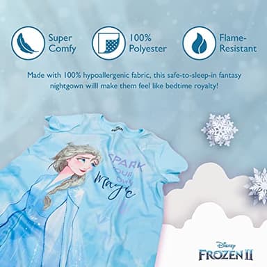 Disney Girls' Frozen 2 3-Pack Nightgown, FROZEN MAGIC 2, 6 - Image 6