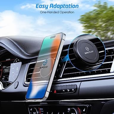 Magnetic Phone Holder for Car, WixGear [2 Pack] Universal Air Vent Magnetic Phone Mount for Car, Car Phone Holder Mount for Cell Phones and Mini Tablets with 4 Metal Plates - Image 8