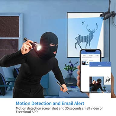 Hiseeu [16CH Expandable, 5MP] 2.4G/5G Wireless Pro Security Camera System, 10.1" LCD 8MP Monitor, 4Pcs 5MP Outdoor Indoor Cameras, One-Way Audio, Plug & Play, Waterproof, Motion Detection, 1TB HDD - Image 3