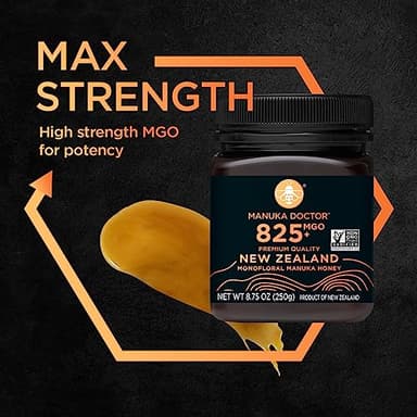 Manuka Doctor - MGO 825+ Manuka Honey Monofloral, 100% Pure New Zealand Honey. Certified. Guaranteed. Raw. Non-GMO (8.75 oz) - Image 5