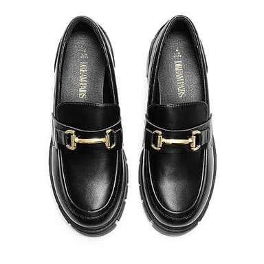 DREAM PAIRS Loafers for Women Platform Chunky Loafers Slip On Casual Shoes,Size 6.5,Black,SDLS2321W - Image 6