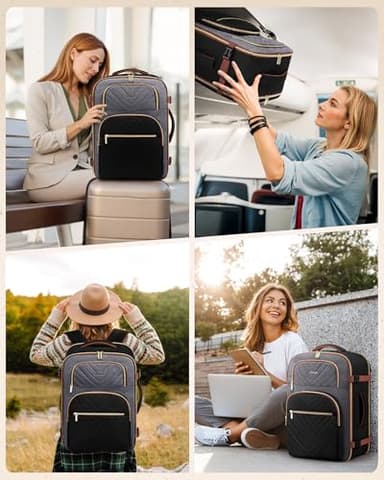 LOVEVOOK Travel Backpack Carry on Flight Approved 40L,Waterproof TSA Travel Essentials Personal Item Backpack for Women Men,Large Carry on Luggage Suitcase Travel Bag for Airplane with 3 Packing Cubes - Image 7