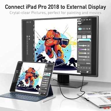 uni USB C to HDMI Cable, [4K, High-Speed] USB Type C to HDMI Cable for Home Office, [Thunderbolt 3/4 Compatible] with Chromebook, MacBook Pro/Air 2023, iPad Pro, iMac, XPS 17, S23-6FT - Image 7