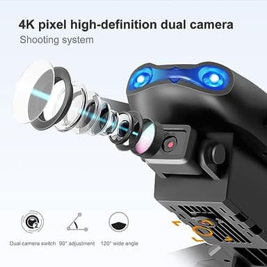 2025 Foldable Drone with 1080P Dual Camera for Adults, RC Quadcopter WiFi FPV Live Video, Altitude Hold, Beginner One Key Take Off/Land -E99 - Image 3