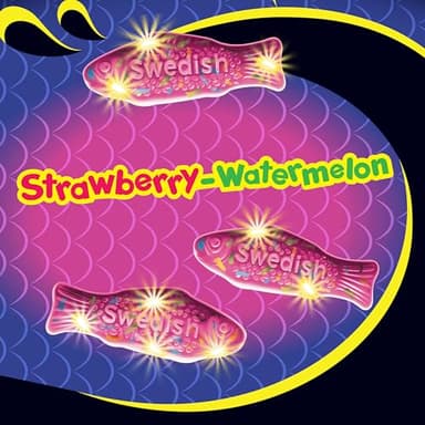 SWEDISH FISH Mini Glow Ups Strawberry-Watermelon Soft & Chewy Candy, Bulk Candy, 12-6.7 oz Bags - Image 5
