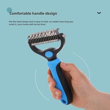 Pet Comb Ultimate Dog Grooming Set: Professional Deshedding Brushes for Dogs & Cats – Perfect for Long-Haired Breeds, Flea Removal, & Dematting (Green, For Cats and Small Dogs) - Image 3