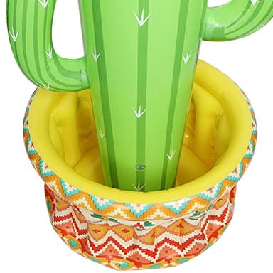 Triumpeek 55" Inflatable Cactus Cooler, Fiesta Cactus Ice Bucket Wearing Sombrero for Summer Swimming Pool Hawaiian Themed Party Supplies, Cinco de Mayo Party Cooler Decor - Image 6
