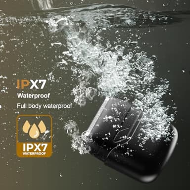 Electric Foil Shaver for Men, Compact Waterproof Rechargeable Razor with 3 Floating Blades, IPX7 Wet/Dry Use, USB Type-C Charging, Portable Travel Electric Shaver - Image 5